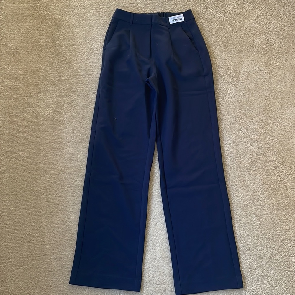 Wide leg Navy trousers
